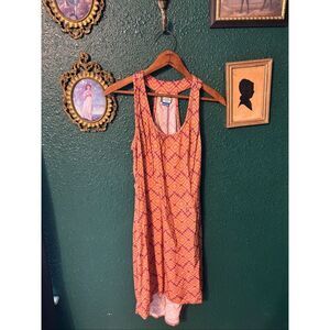 Kavu Jocelyn Racerback Hi-low Casual Tank Dress Sz XS Orange
